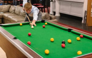 Sixth Former playing pool