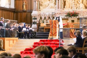 A Remembrance Service in the Chapel.