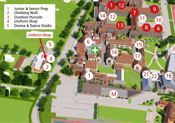 Hurst College Uniform Shop map
